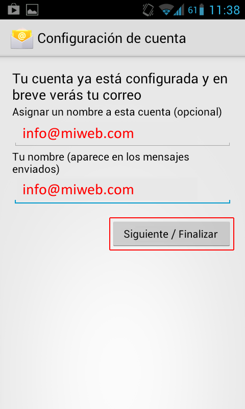 Android configurar cuentas de correo grupodrifon7