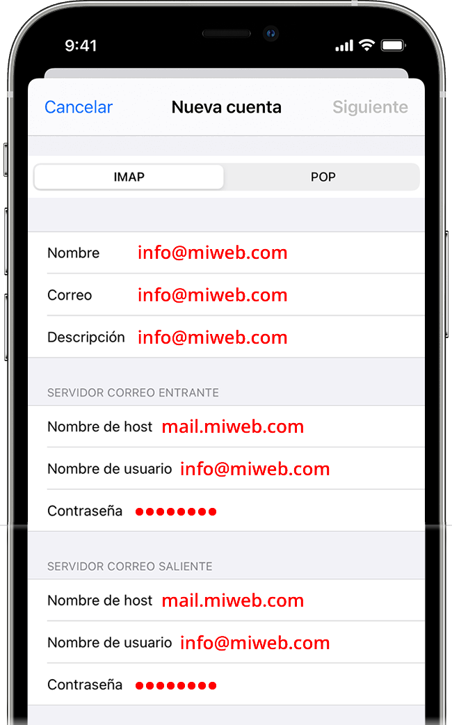 IPhone configurar cuentas de correo grupodrifon4